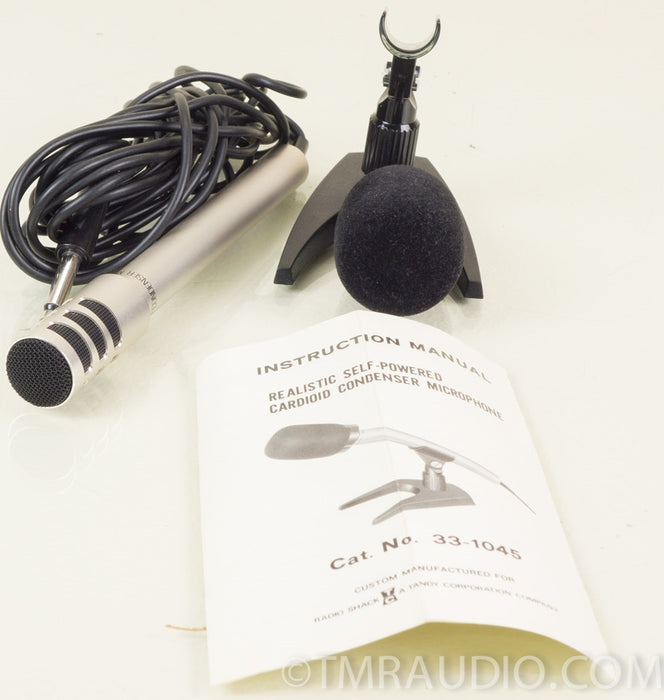 Realistic Cardioid Condenser Microphone Part no. 33-1045 in Box