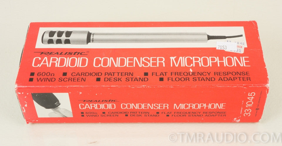 Realistic Cardioid Condenser Microphone Part no. 33-1045 in Box