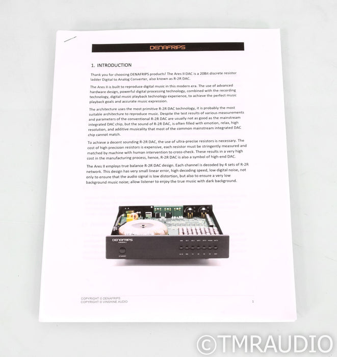 Denafrips Ares II DAC; D/A Converter; USB