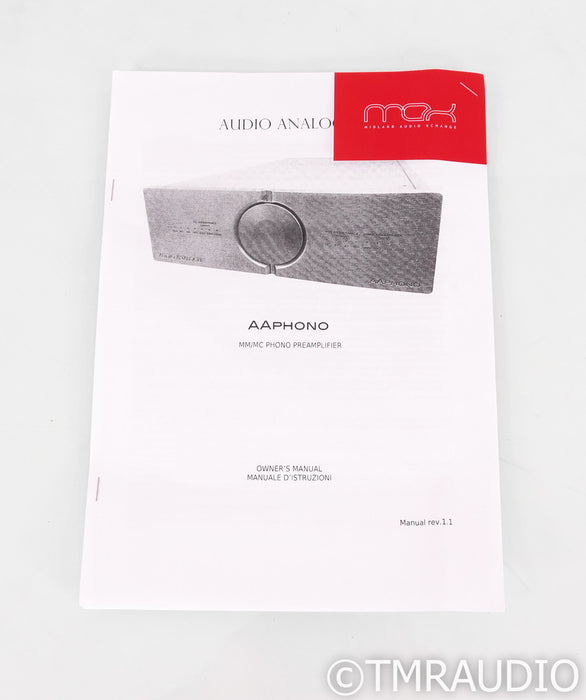 Audio Analogue AAphono MC / MM Phono Preamplifier; Black