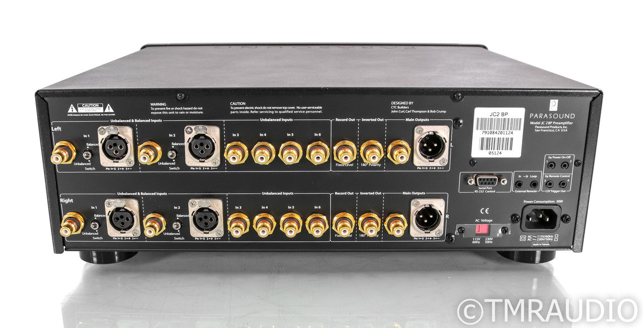 Parasound Halo JC 2 BP Stereo Preamplifier; Remote