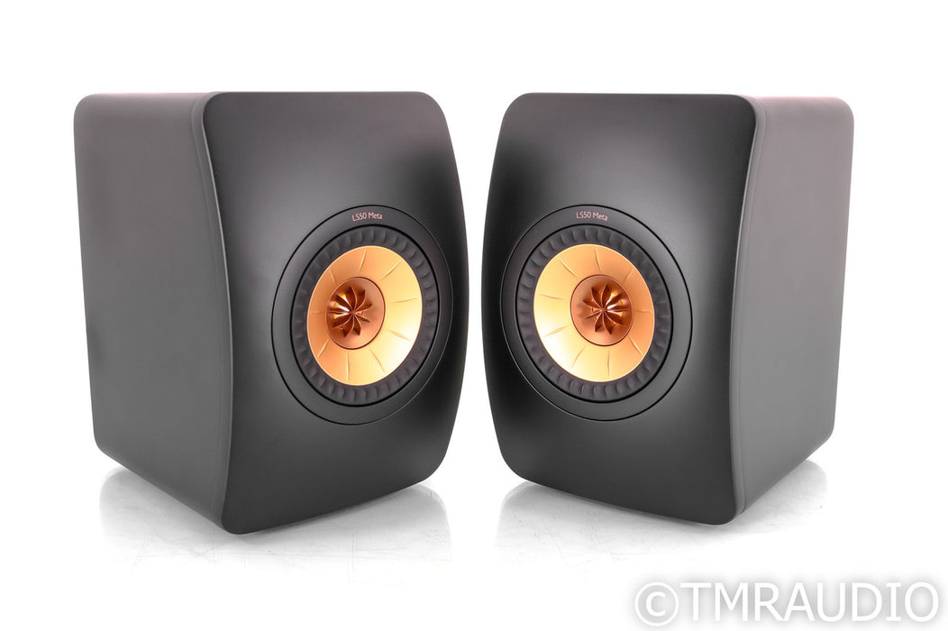 KEF LS50 Meta Bookshelf Speakers; Black Pair