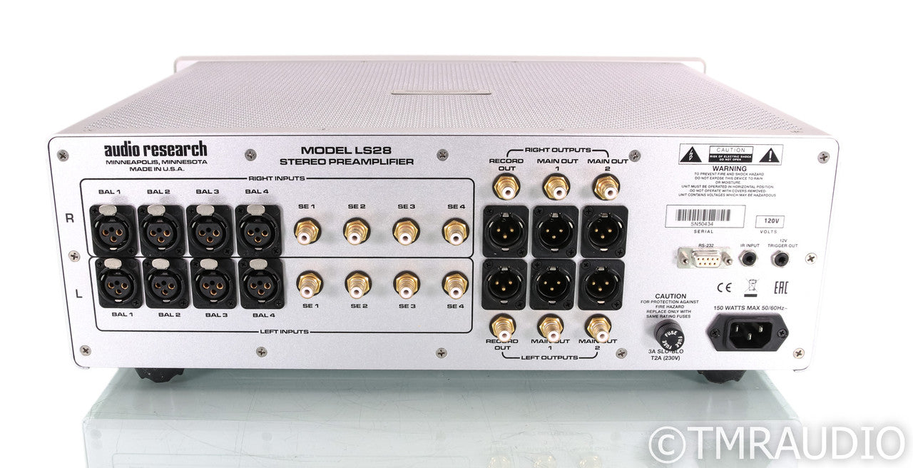 Audio Research LS28 Stereo Tube Preamplifier; Silver; Remote