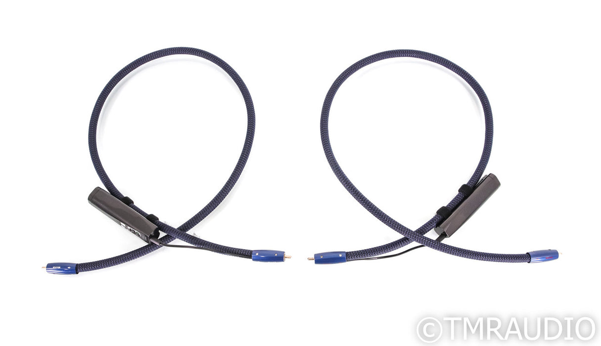 AudioQuest Water RCA Cables; 1m Pair Interconnects; 72v DBS
