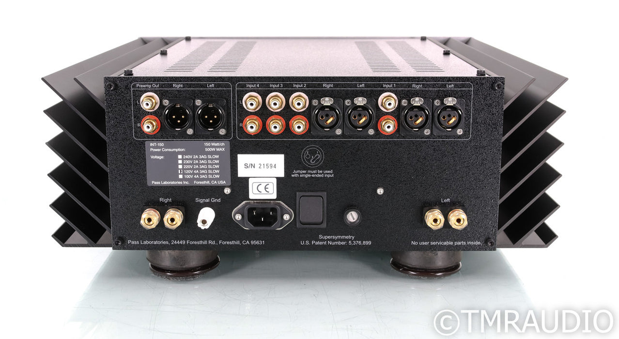 Pass Labs INT-150 Stereo Integrated Amplifier; INT150; Silver; Remote