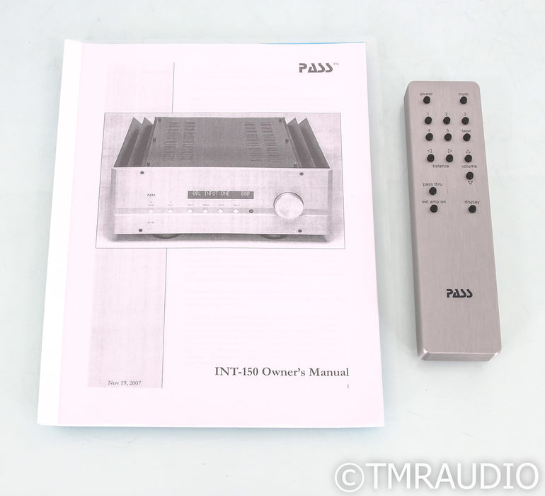 Pass Labs INT-150 Stereo Integrated Amplifier; INT150; Silver; Remote
