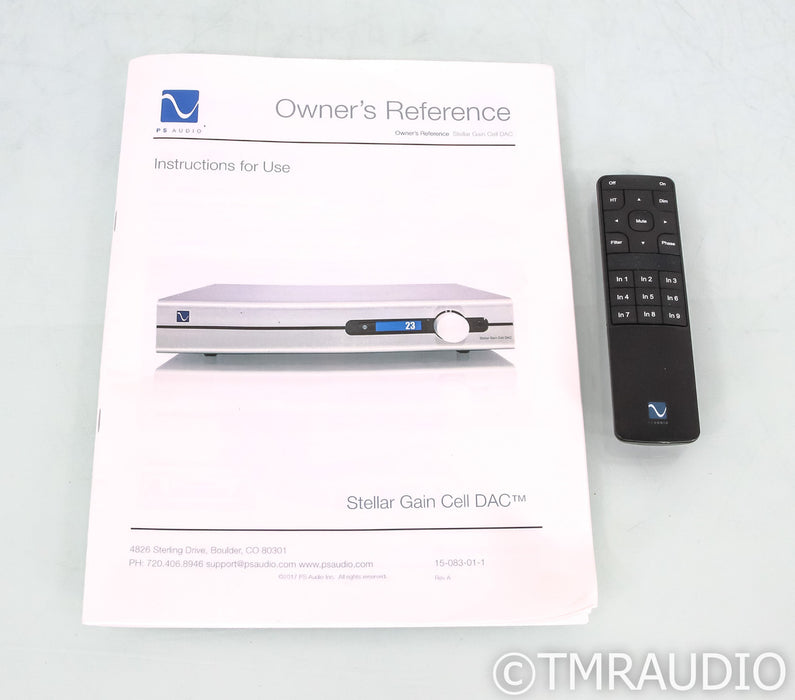 PS Audio Stellar Gain Cell DAC; Remote; Silver (Used)