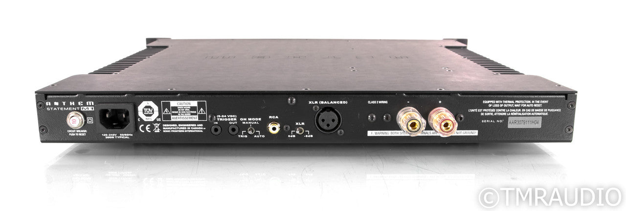 Anthem Statemetn M1 Mono Power Amplifier; Black; Single