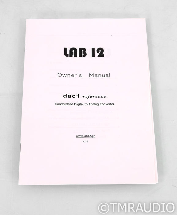 Lab12 dac1 reference Tube DAC; D/A Converter; Black (Open Box)