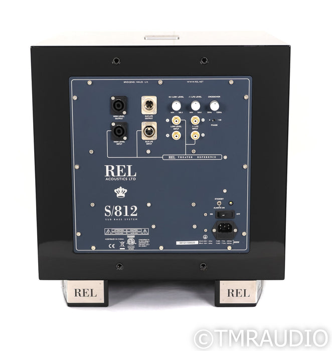 REL S/812 12" Powered Subwoofer; Gloss Black