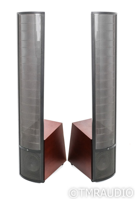Martin Logan Theos Powered Floorstanding Speakers; Rosewood Pair