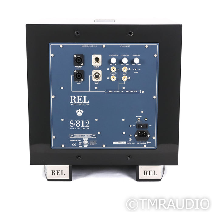 REL S8/12 12" Powered Subwoofer; Gloss Black; s812