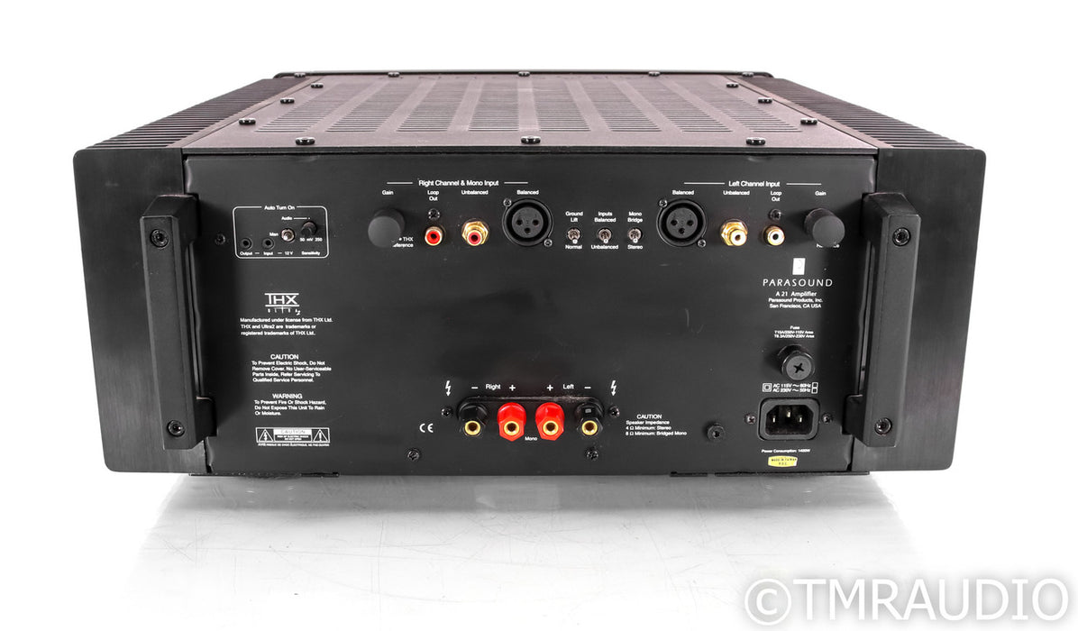 Parasound Halo A 21 Stereo Power Amplifier; Black; A21