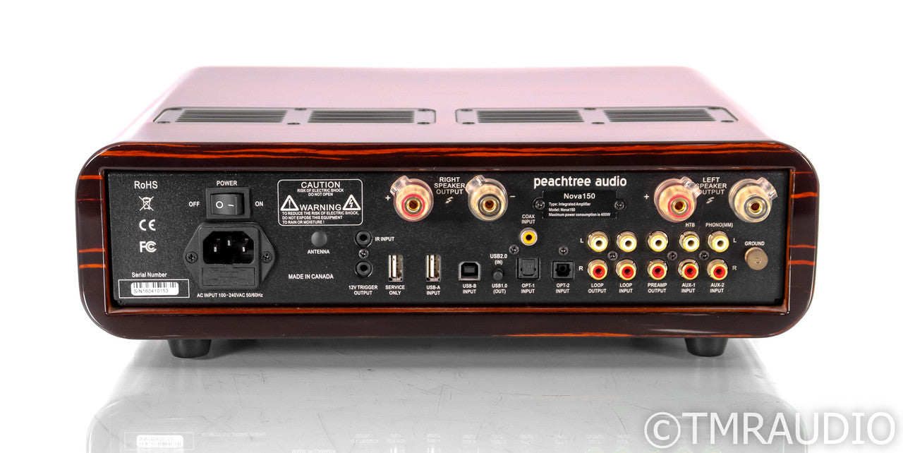 Peachtree Nova 150 Stereo Integrated Amplifier; Remote; DAC; MM Phono; Gloss Ebony