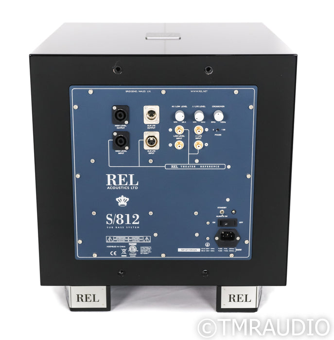 REL S/812 12" Powered Subwoofer; Gloss Black