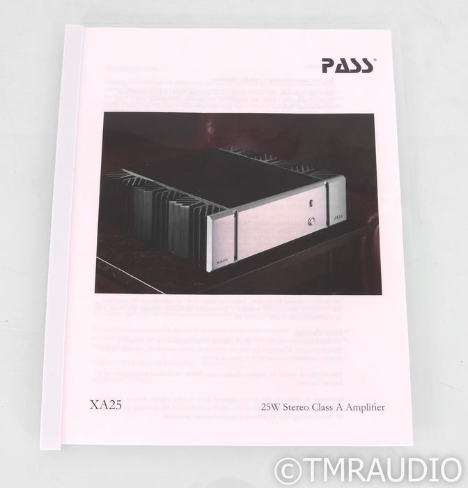 Pass Labs XA25 Stereo Power Amplifier; XA-25; Silver