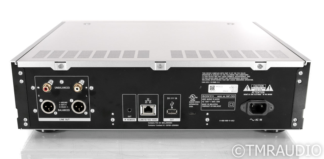 Sony HAP-Z1ES Wireless Network Streamer / Server; Silver; Remote; 1TB HDD