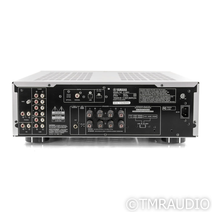 Yamaha A-S801 Stereo Integrated Amplifier; Remote; Silver; MM Phono