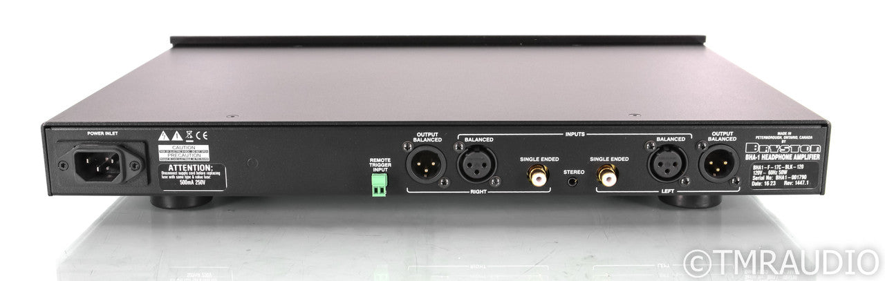 Bryston BHA-1 Headphone Amplifier; BHA1; Black; 17" Faceplate