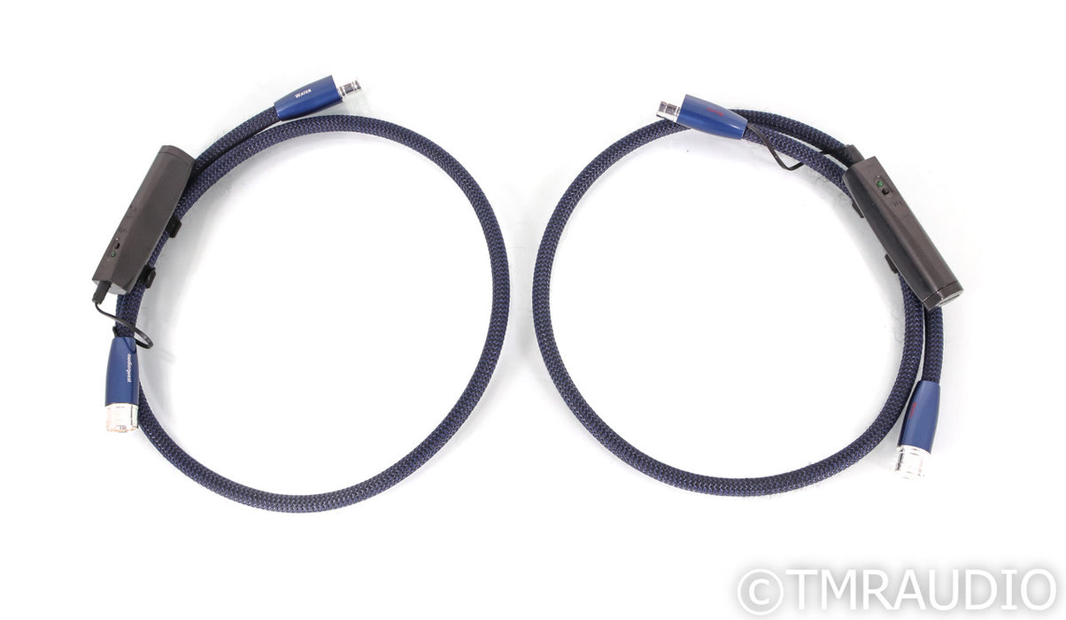 AudioQuest Water XLR Cables; 1m Pair Balanaced Interconnects; 72v DBS