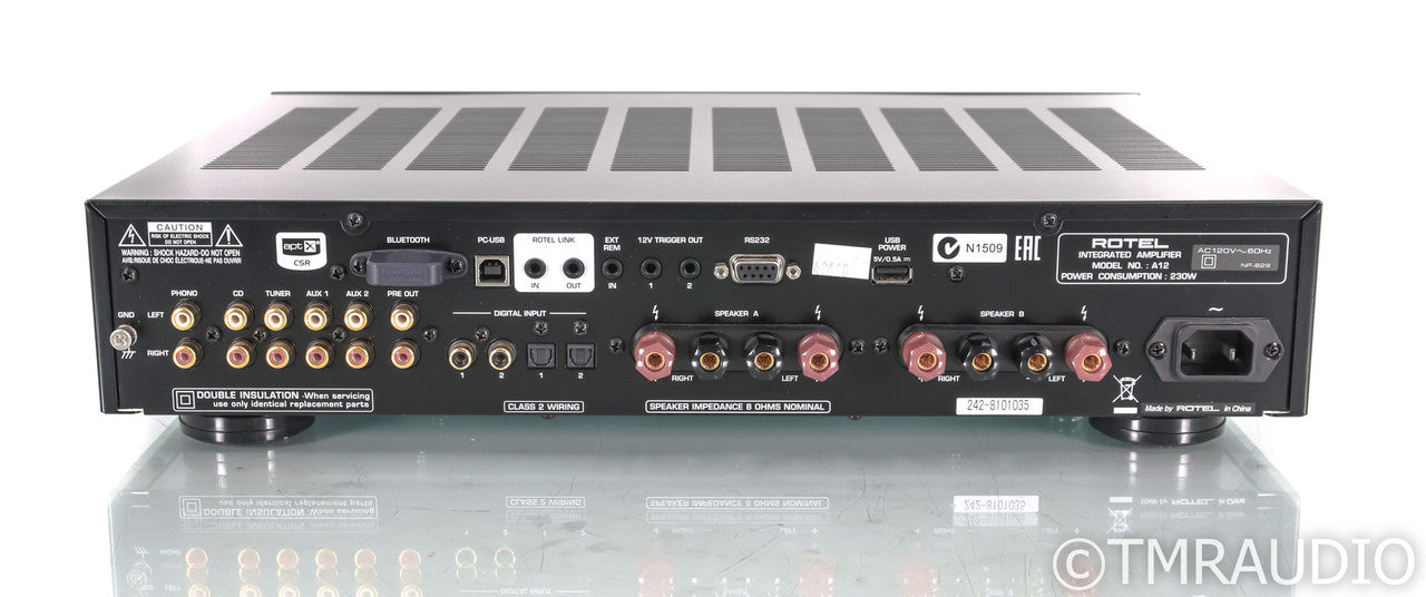Rotel A12 Stereo Integrated Amplifier; Remote; Black