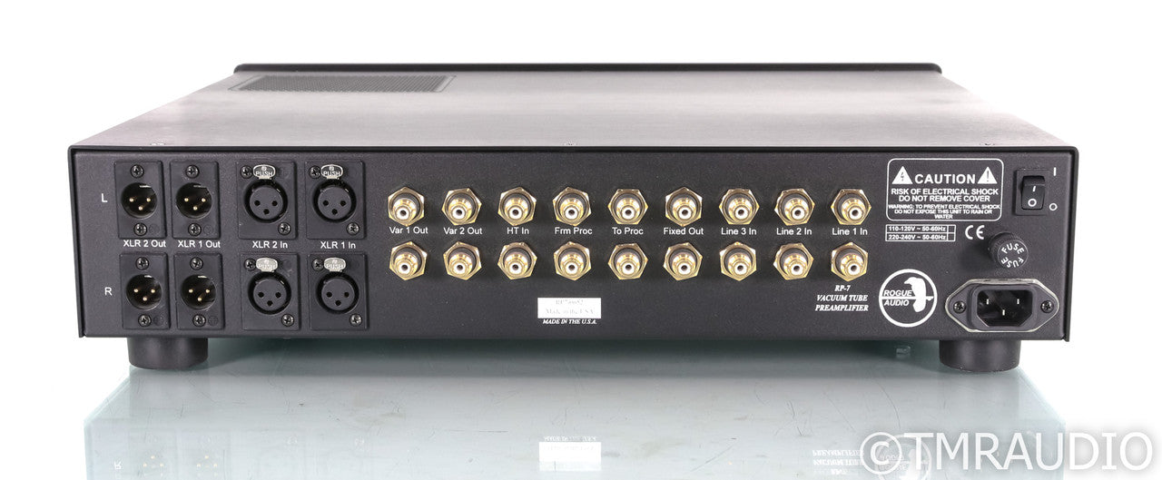 Rogue Audio RP-7 Stereo Tube Preamplifier; Remote; Black; RP7