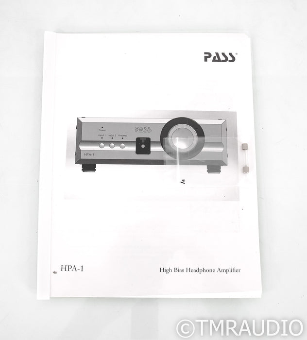 Pass Labs HPA-1 Headphone Amplifier; HPA1