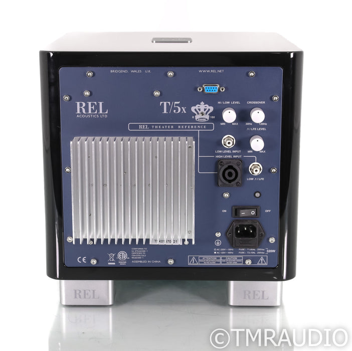 REL T/5x 8" Powered Subwoofer; Piano Black; T5x