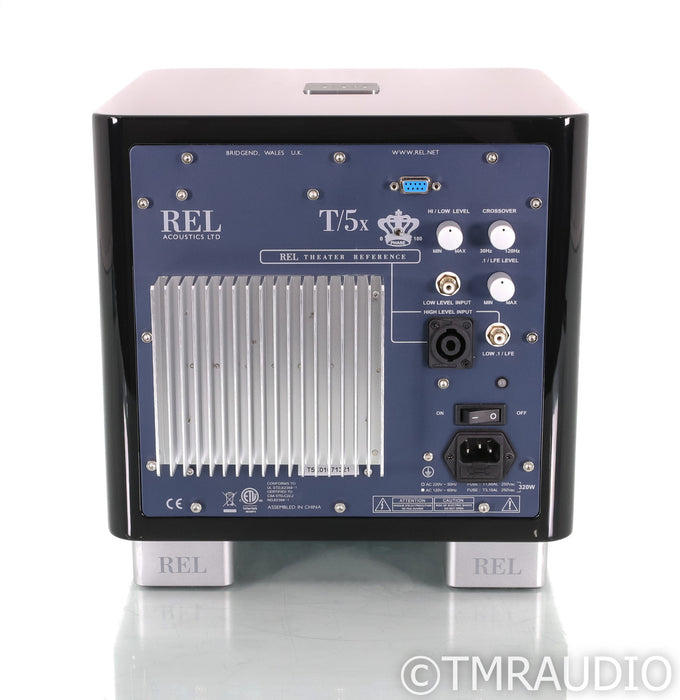 REL T/5X 8" Powered Subwoofer; Gloss Black; T5X