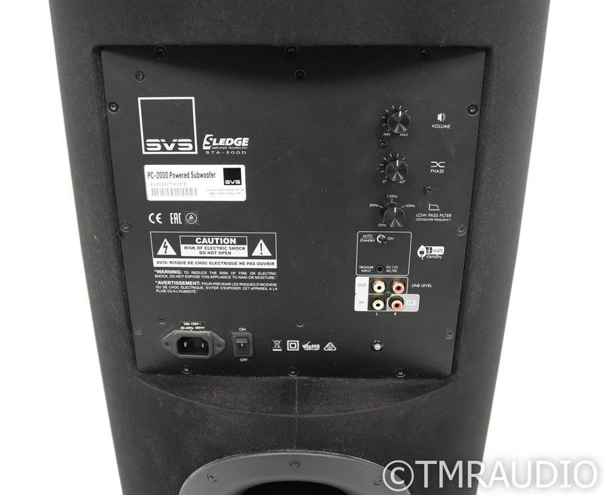 SVS PC-2000 Powered 12" Cylindrical Subwoofer; Black; PC2000