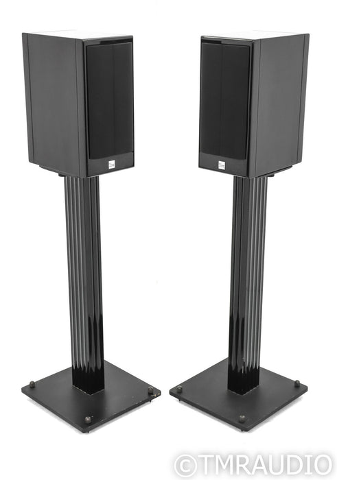 Vienna Acoustics Haydn Grand Bookshelf Speakers; Gloss Black Pair; Stands