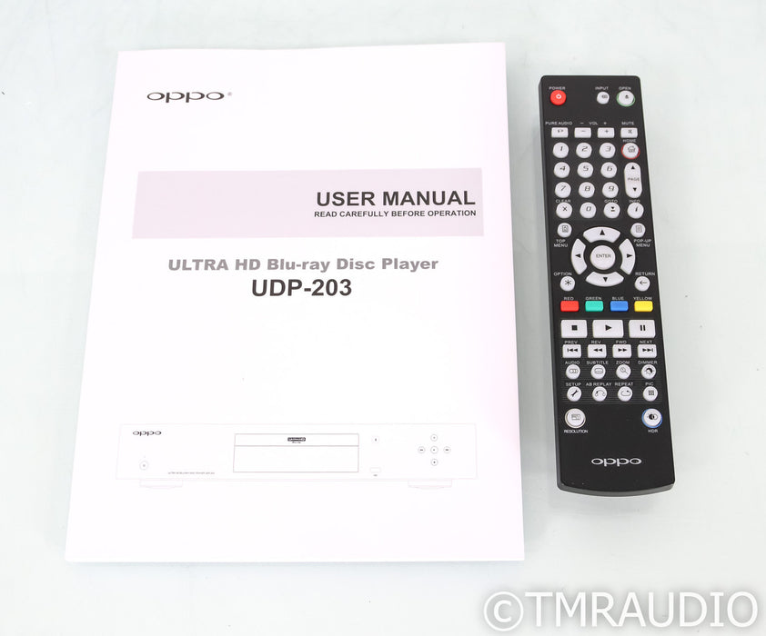 Oppo UDP-203 Universal 4K UHD Blu-Ray Player; Remote