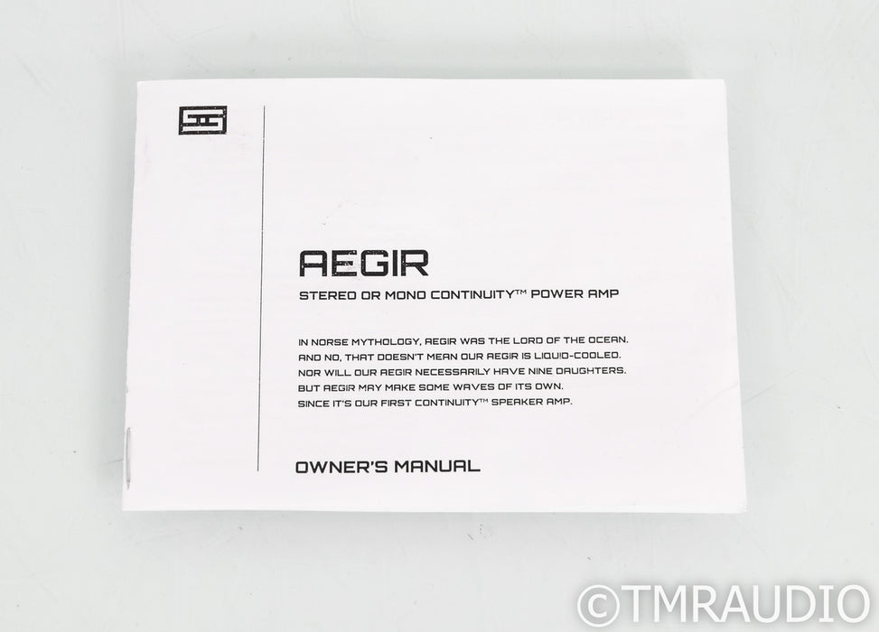 Schiit Aegir Stereo Power Amplifier; Black