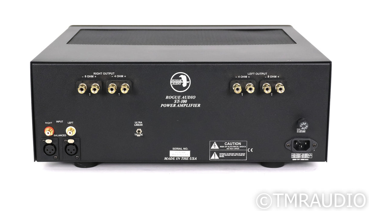 Rogue Audio Stereo 100 Stereo Tube Power Amplifier; ST100; Black