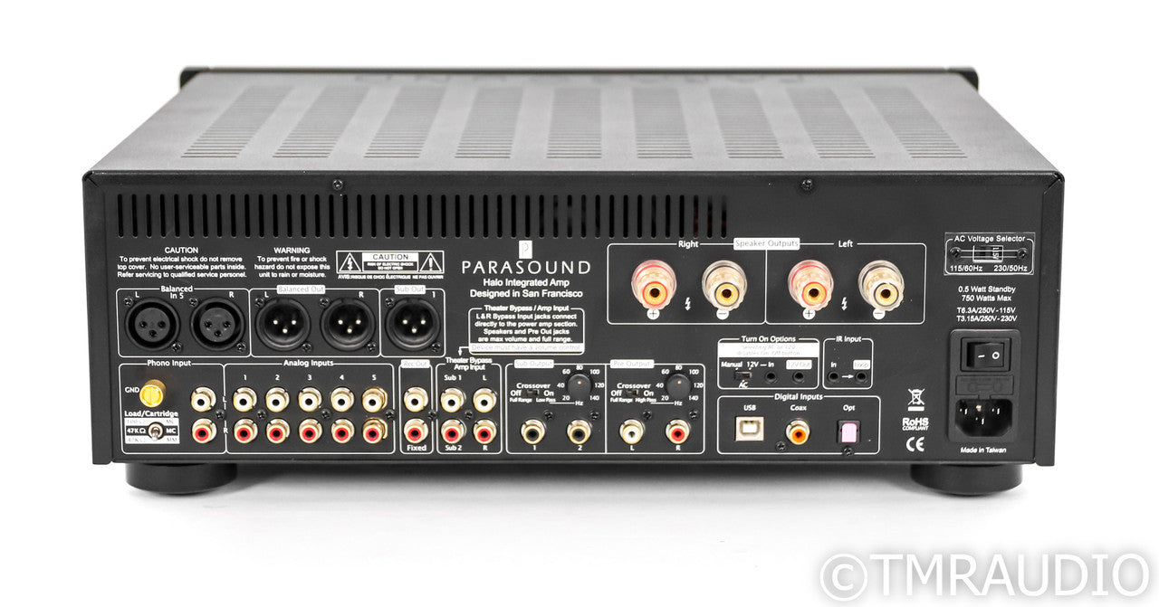 Parasound Halo Stereo Integrated Amplifier; Remote; Black; MM / MC Phono