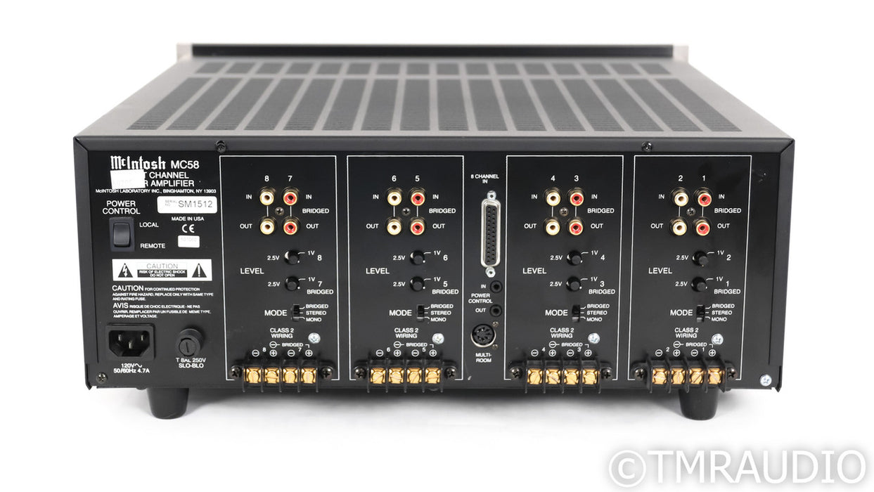 McIntosh MC58 8 Channel Power Amplifier; MC-58