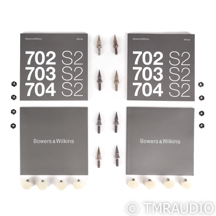 B&W 702 S2 Signature Floorstanding Speakers; Gloss Black Pair