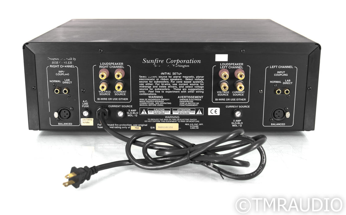 Sunfire Load Invariant Stereo Power Amplifier; 240V; Bob Carver