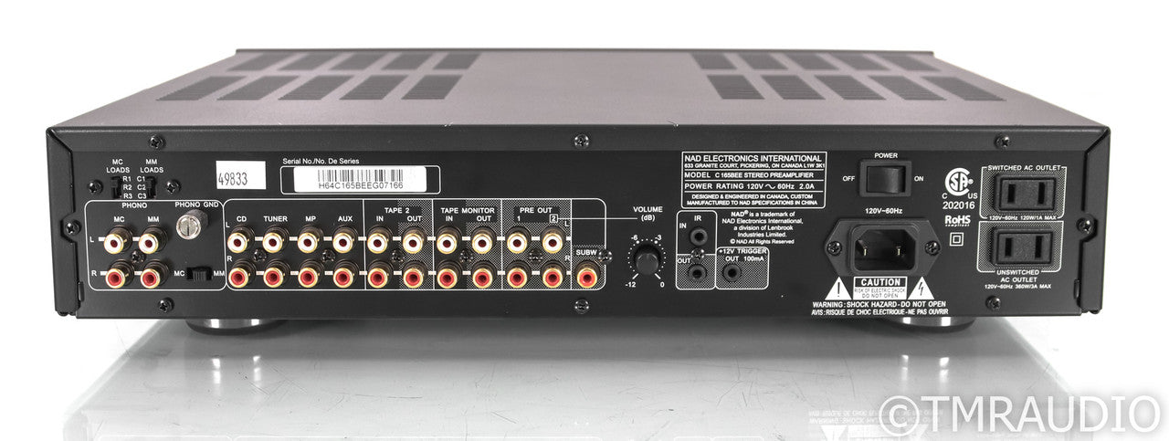 NAD C 165BEE Stereo Preamplifier; Remote; MM / MC Phono