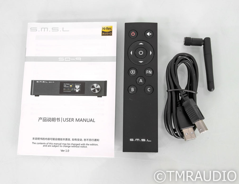 Smsl SD-9 Network Streamer; Black; Remote; Airplay; Bluetooth
