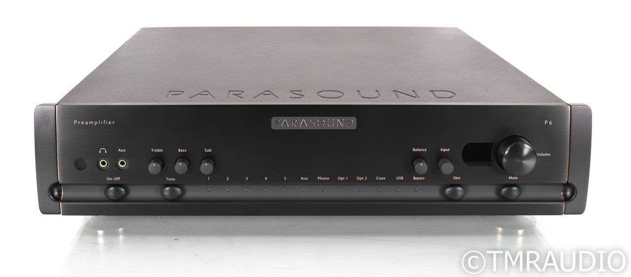 Parasound Halo P6 2.1 Channel Preamplifier; Black; Remote; MM / MC Phono