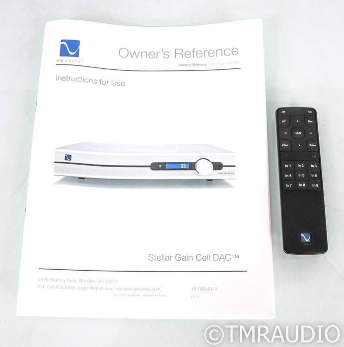 PS Audio Stellar Gain Cell DAC; Silver; D/A Converter; Remote (Used)