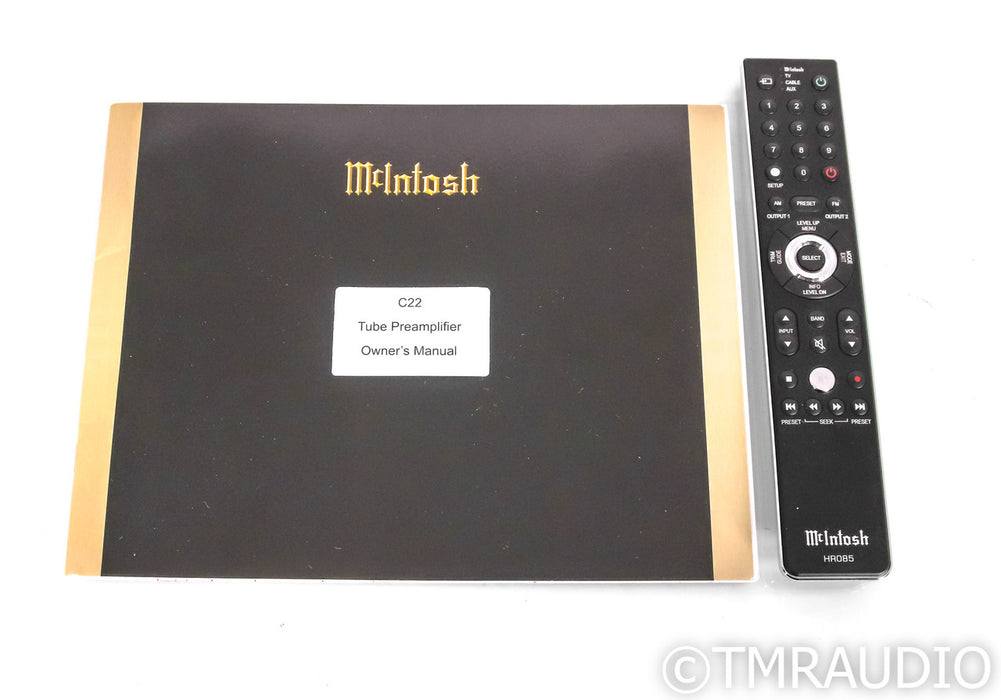 McIntosh C22 MKV Stereo Tube Preamplifier; Remote; C-22 Mk5; MM / MC Phono