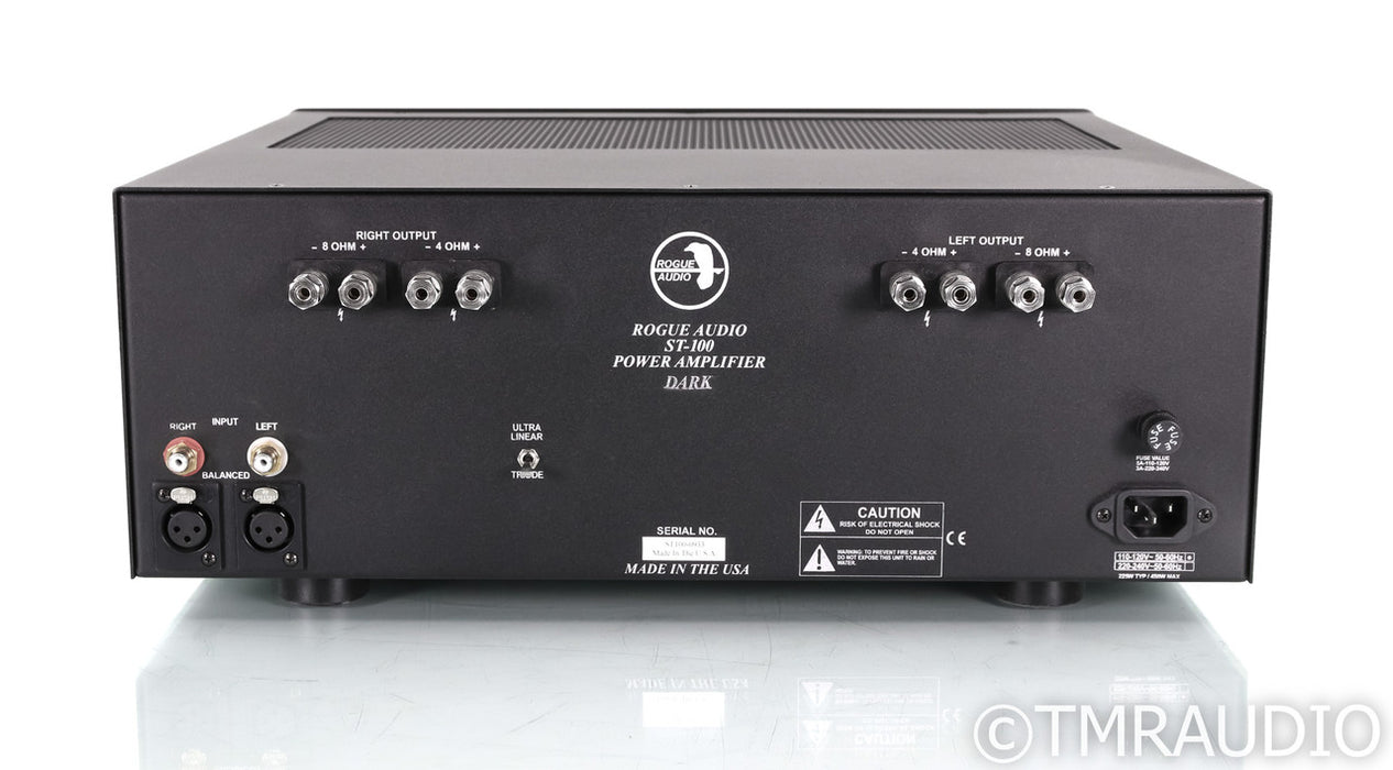 Rogue Audio ST-100 Dark Stereo Tube Power Amplifier; ST100; Black