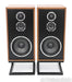 KLH Model Five Bookshelf Speakers; English Walnut Pair with Stands