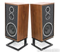 KLH Model Five Bookshelf Speakers; English Walnut Pair with Stands