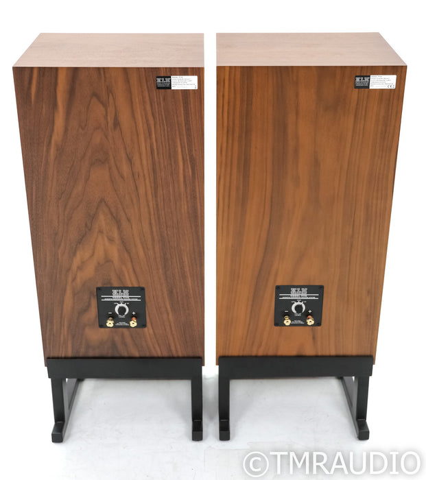 KLH Model Five Bookshelf Speakers; English Walnut Pair with Stands