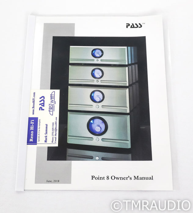 Pass Labs X350.8 Stereo Power Amplifier; X-350.8