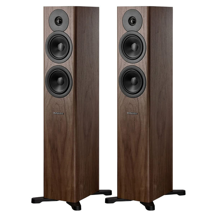 Dynaudio Evoke 30 Floorstanding Speakers; Walnut Wood Pair