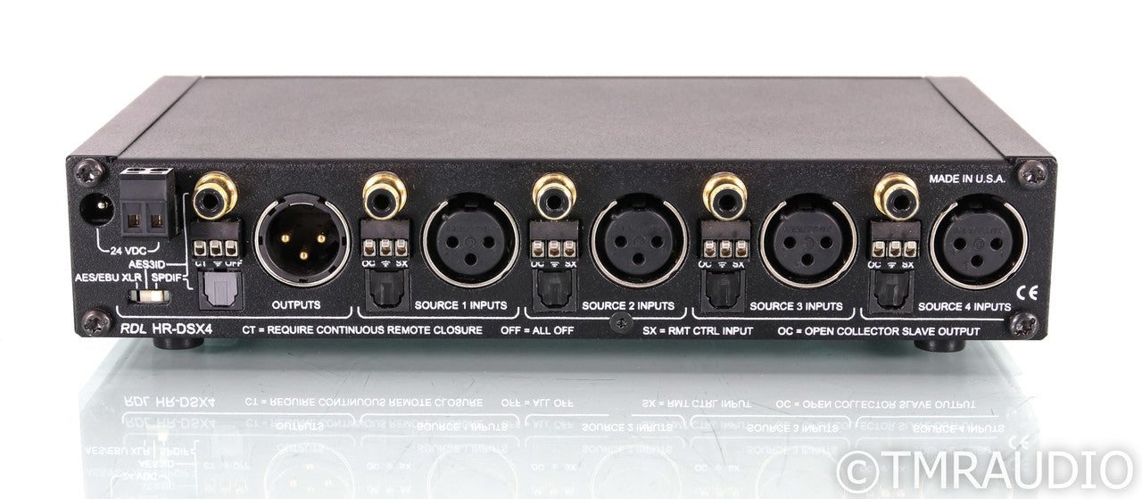 RDL HR-DSX4 Digital Audio Switch; HRDSX4; D/D Converter; PS-24AS PS